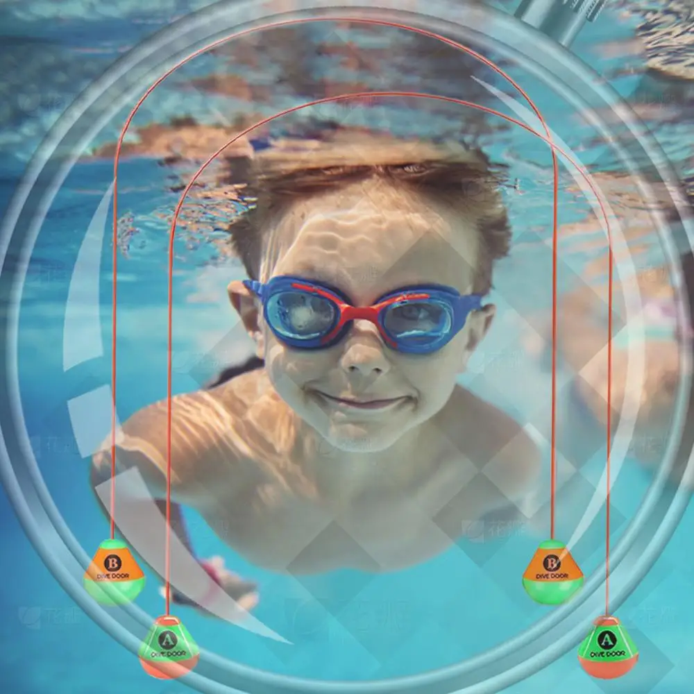 

2pcs Through Door Diving Ring Body Exercise Swim Through Door Toys PVC Water Play Toys Best Gift for Boys Girls