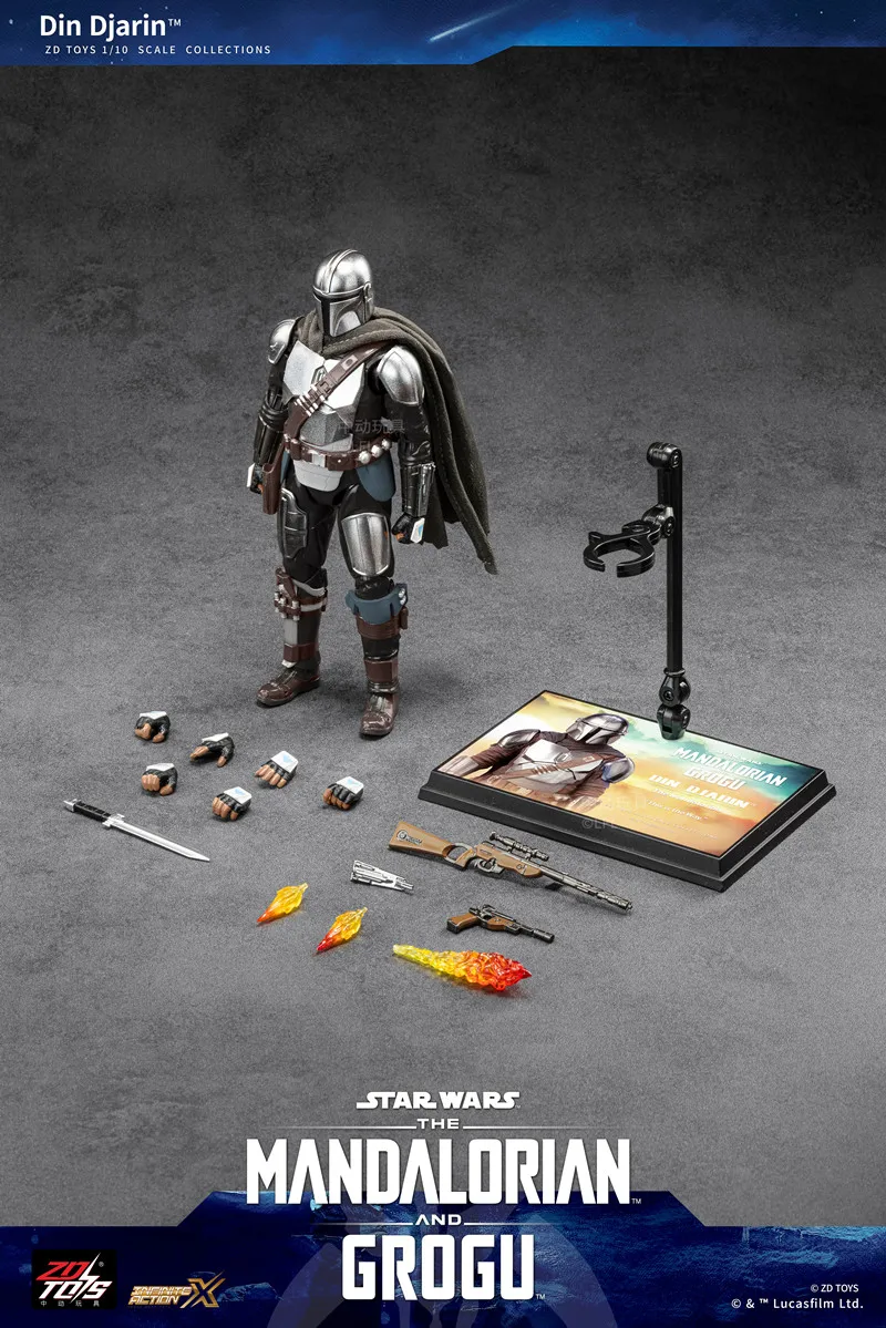 ZD Toys 1:10 Star Wars: The Mandalorian & Grogu Figure Darth Vader Luke Skywalker Stormtrooper Grogu Mandalorians Action Figures view 6
