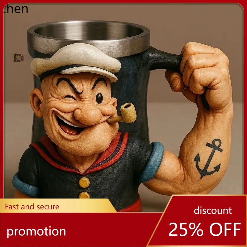 

CZ Popeye Mug Home Decoration Resin Crafts Ornaments