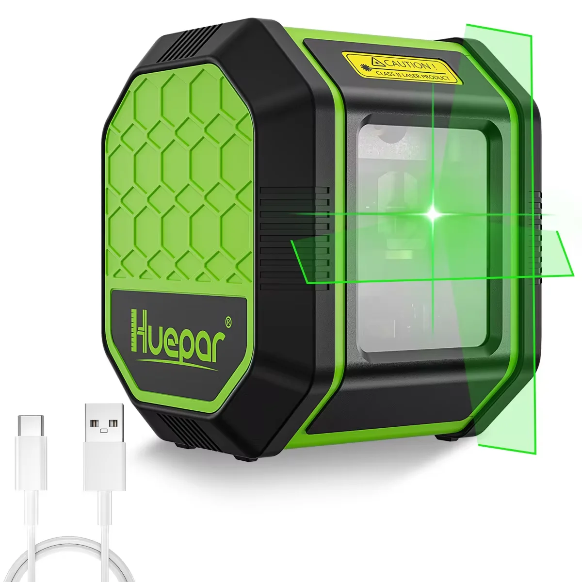 Huepar-portable Cross Line Nível Laser Fc011g Linha Laser Horizontal e Vertical Ferramentas com Grande Bateria de Lítio