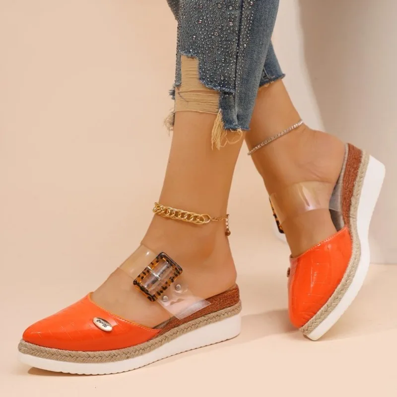 Women Sandals 2024 New Summer Fashion Comfortable Shoes for Women Platform Wedges Baotou Casual Outdoor Slip on Sandals Women