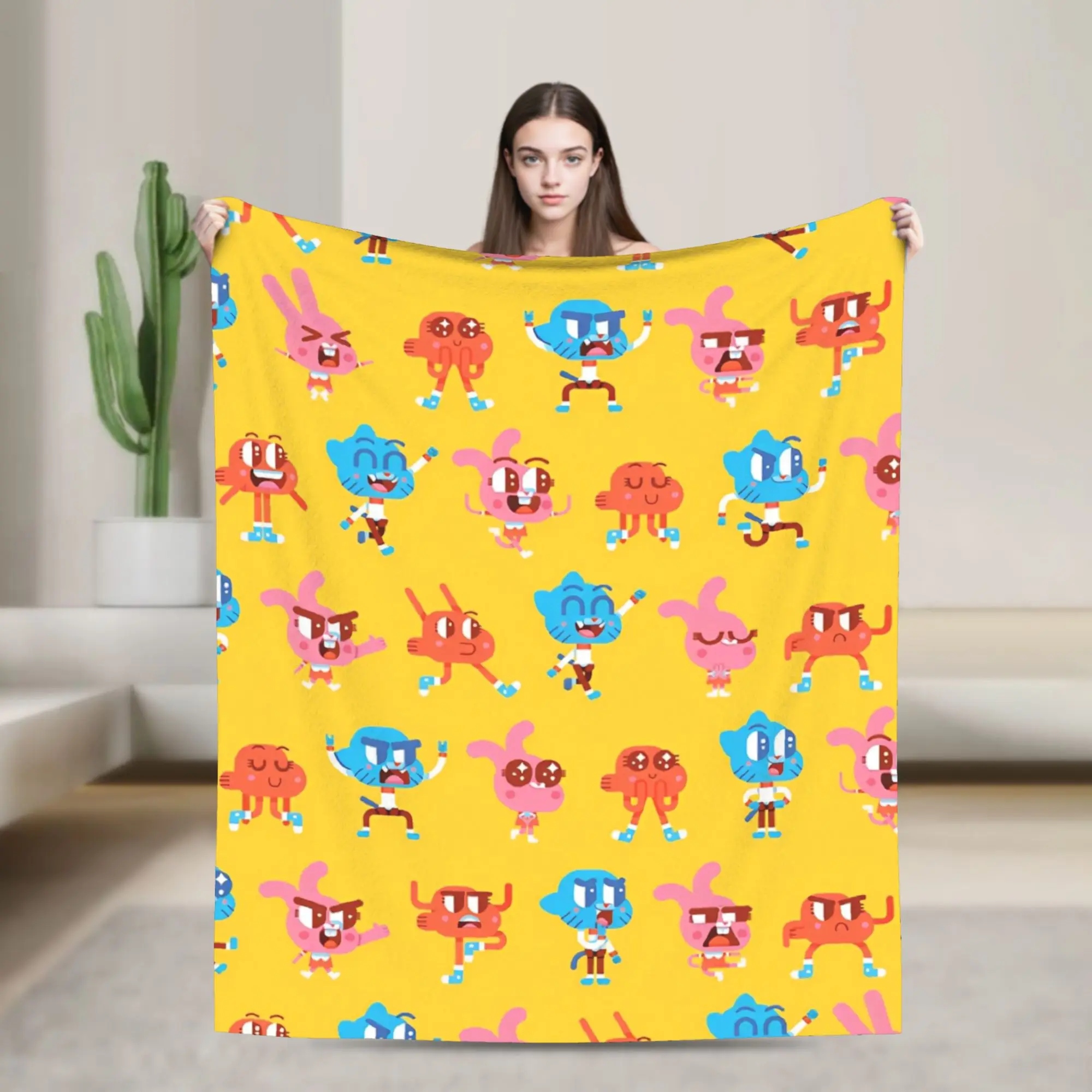 Gumballs Flannel Blanket Video Game Customized Throw Blanket for  Sofa Bedding Lounge 150*125cm Bedspreads