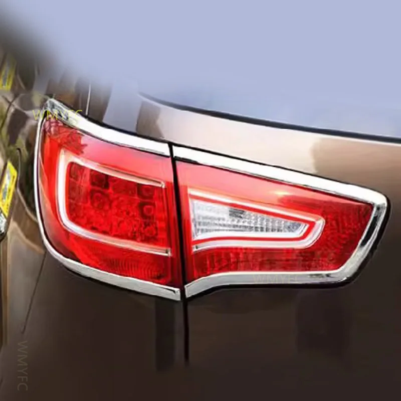 

For Kia Sportage 2010-2015 ABS Chrome Rear Light Lamp Cover Trim Car Tail Taillight Trims Exterior Accessories