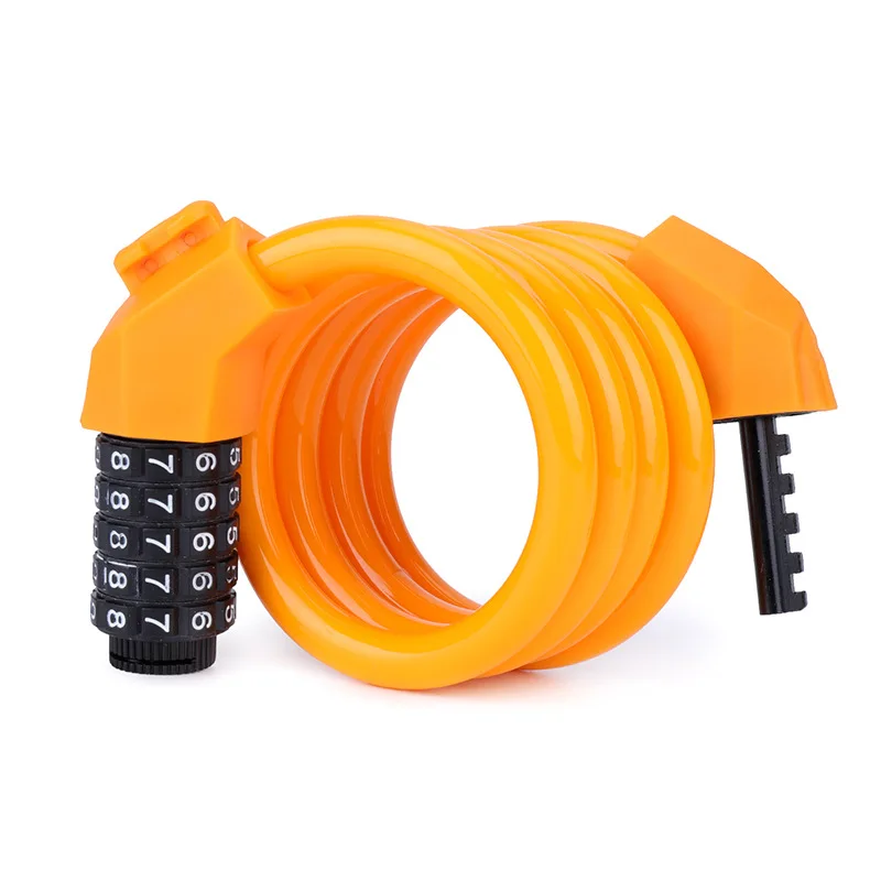 Most Popular High Security Steel Cable PVC Bike Password Lock With Multiple Sizes (1.2m/1.5m/1.8m) For Outdoor Cycling