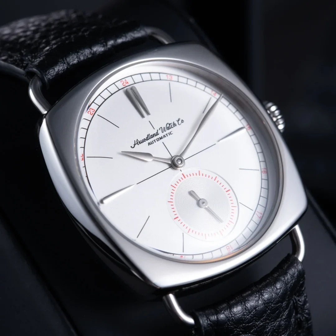 Hruodland 2025 Men\'s Mechanical Watch Seagull St1701 36mm Square Mineral Glass Stainless Steel Waterproof 10Bar Reloj Hombre