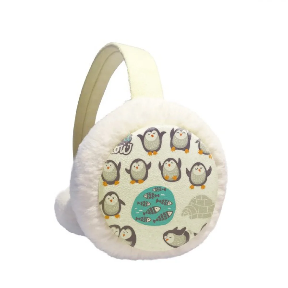 

Cartoon Penguin Fish Snow Animal Winter Ear Warmer Cable Knit Furry Fleece Earmuff Outdoor