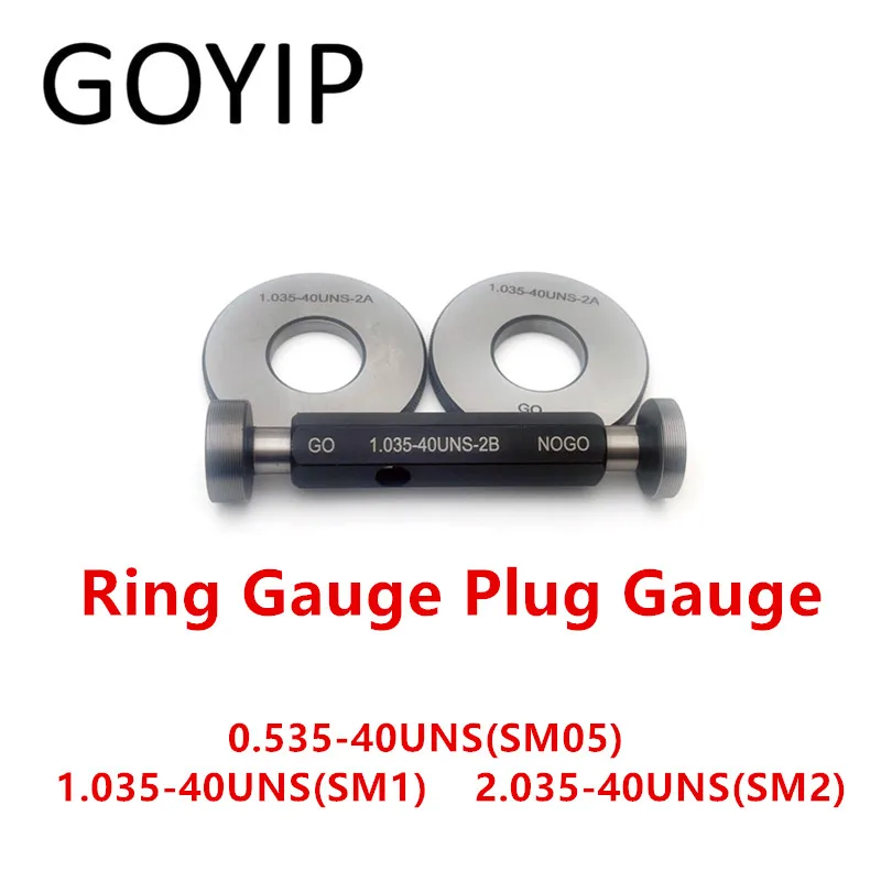 0.535-40UNS (SM05) 1.035-40UNS (SM1) 2.035-40UNS (SM2) Optical Threaded Ring Gauge Plug Gauge GO NOGO Gage Support Customization