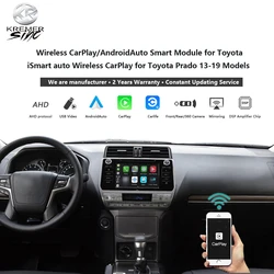 Wireless CarPlay Android Auto for Toyota kSmart Auto Wireless Android Auto for Prado VX Prado 150 Landcruiser Pardo Kakadu