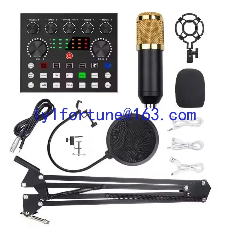 BM800 Capacitive Microphone Set for Mobile Phone Sound Card and Computer Recording Microphone
