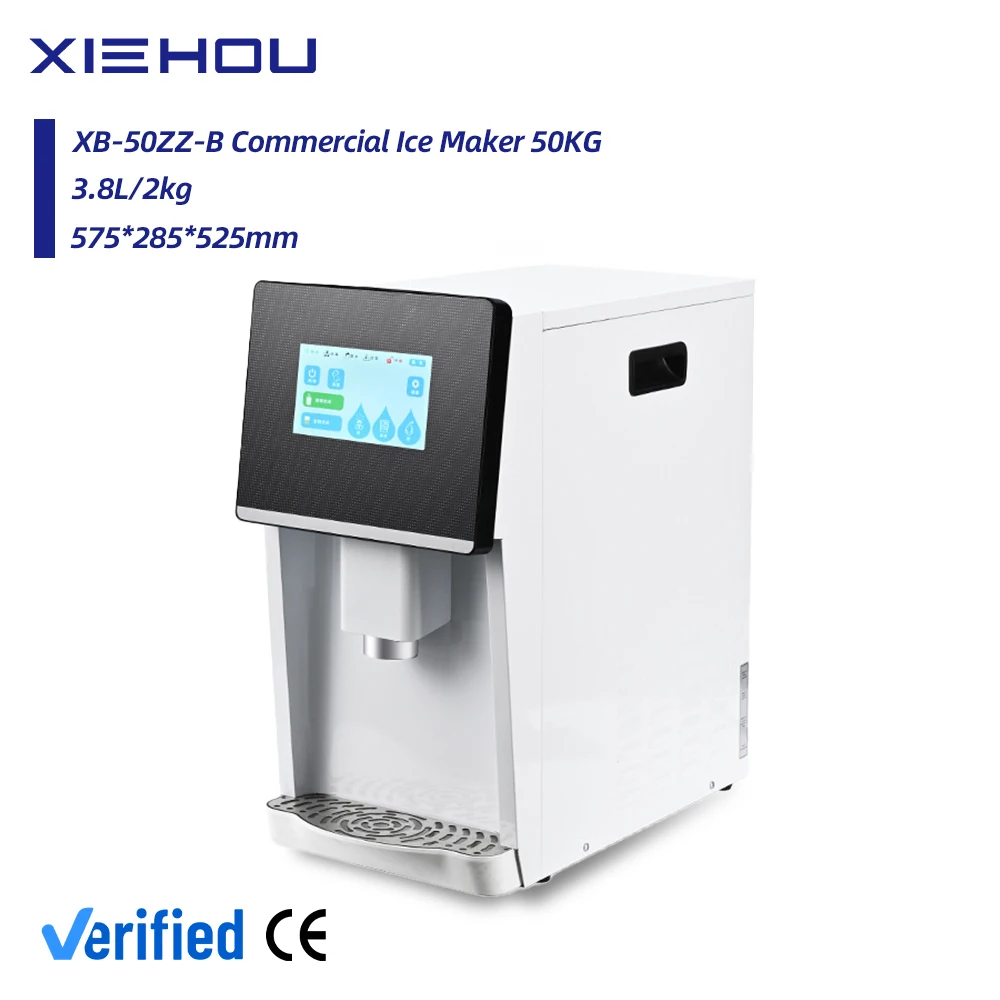 50kg Per Day Ice Block Maker Machine Automatic Dispenser for Home and Commercial Professional Kitchen Cooling Equipment