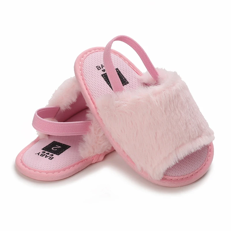 HAIZHIW 0-18 Months Fashion Faux Fur Baby Shoes For Newborn Spring Winter Cute Infant Toddler Baby Boys Girls Shoes
