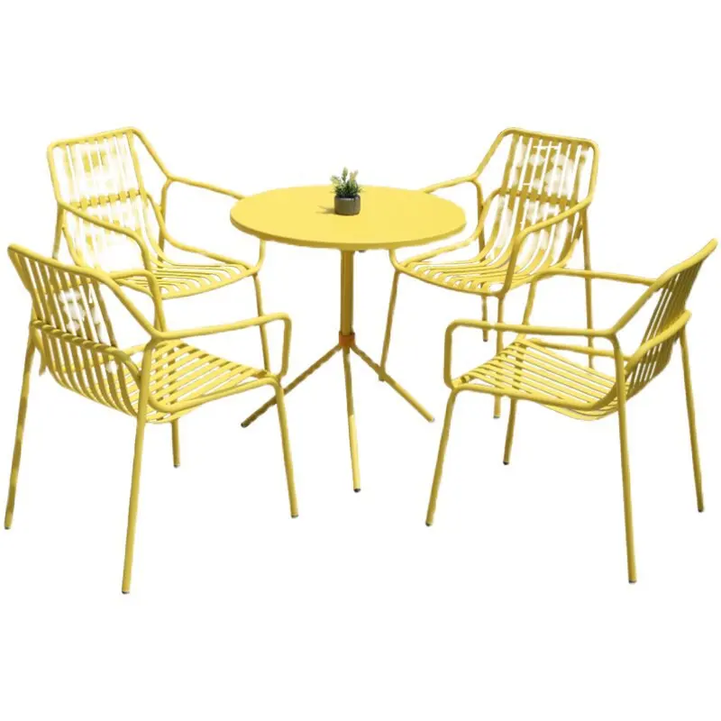 

Outdoor tables and chairs Internet celebrity leisure furniture Balcony small tables and chairs Courtyard simple garden chairs