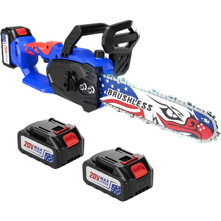

20V 12 Inch Brushless Chainsaw Electric Chainsaw Cordless Portable Handheld Chain Saw for Efficient Wood Cutting Tree Felling a