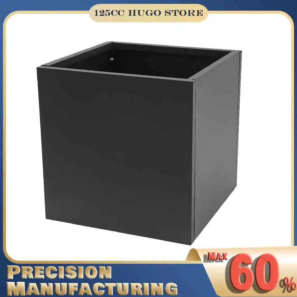 

Металлический квадратный уличный контейнер-кашпо для растений 24 дюйма, большой размер, для сада