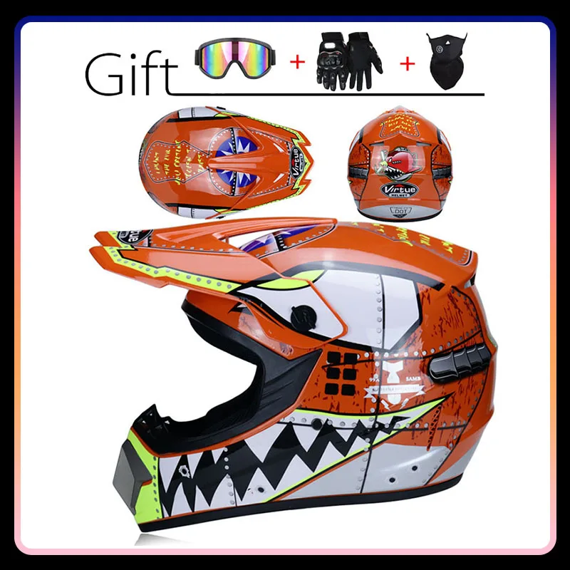 

Off Road Helmet DOT Approved Motocross Helmet Dirt Bike ATV Full Face Motorcycle Helmet Moped Dirtbike Racing Helmet Full Shell