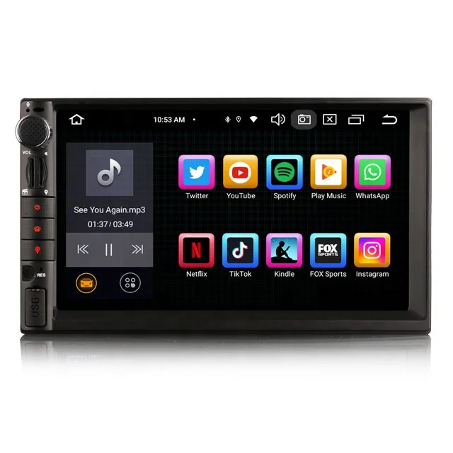 7 inch double din universal ES8549U android 12 Car Stereo GPS