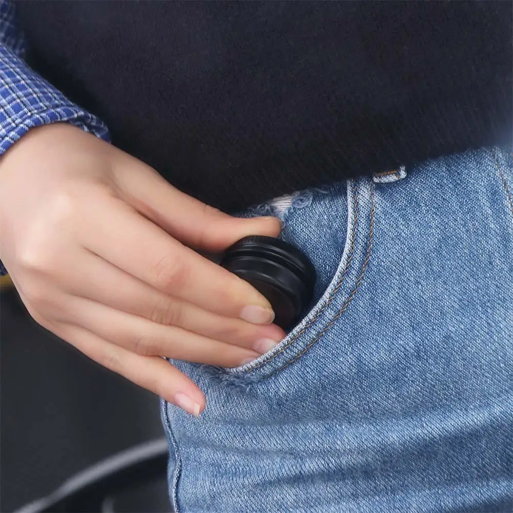 Pastillero negro portátil a prueba de polvo, a prueba de luz con tapa, Mini caja de medicina, no oxida, organizador de caja de embalaje de pastillas de seguridad