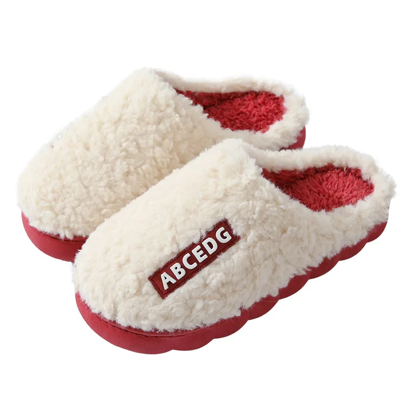Women's Slipper Solid Color Autumn And Winter Home Slipper For Men Warm Indoor Beadroom Slides Men Stripe Cotton Slippers Women