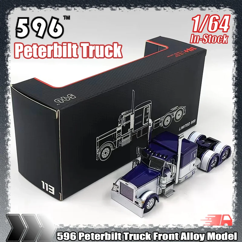 

In Stock 596 1:64 Peterbilt Truck Front Simulation Alloy Micro-Diecast Car Model Custom Children'S Toy Gift Collection Ornaments