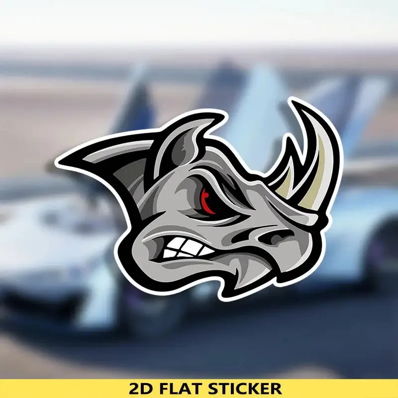 

Cool Fierce Rhino Head Design for Motorcycle Accessories Decoration Scratch Covering Vinyl Decals car Motorcycle Stickers