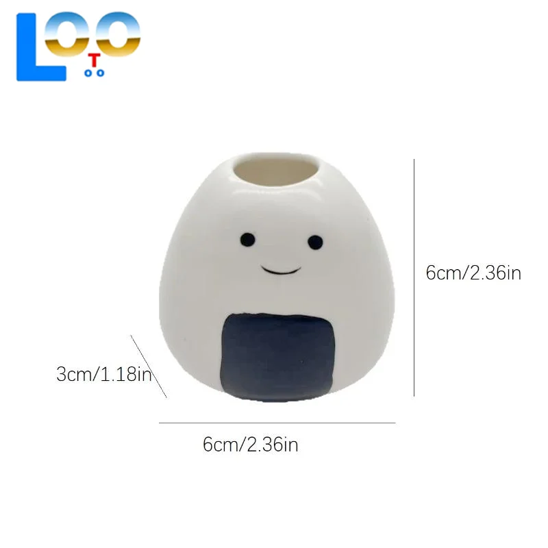 رائعتين اليابانية الحرفية برعم صغير زهرية اليدوية السيراميك كرة الأرز المزهريات الجافة زهرة زهرية اليابانية أونيجيري مصغرة المزهريات 1/2 قطعة