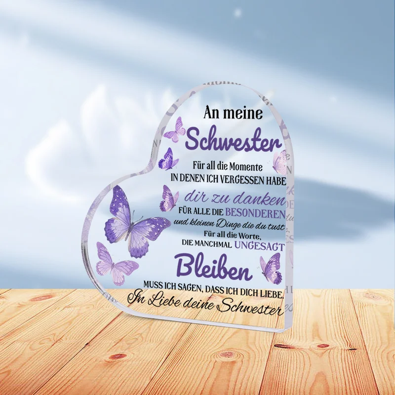 Purple Acrylic Decorative Sign 1PC Sister Gift for Bridesmaid Housewarming Christmas