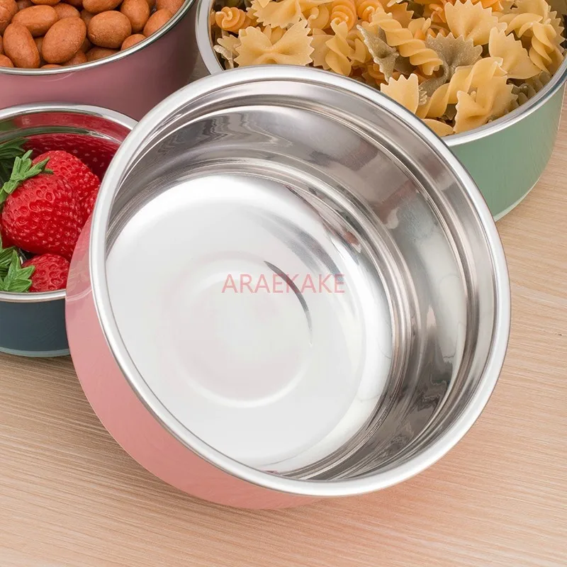 Kitchen stainless steel fruit preservation box, sealed and insulated soup bowl with lid, bento box