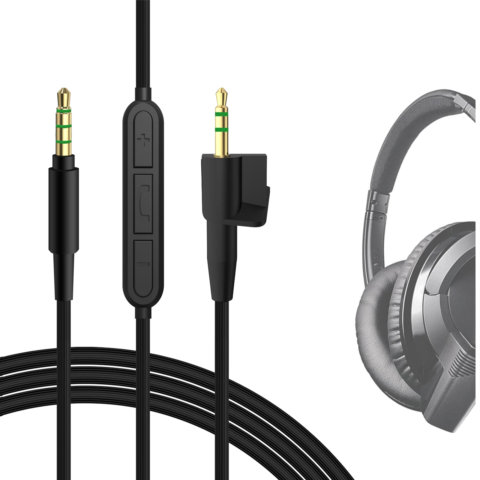 Geekria Cable de Audio con micrófono, Compatible con Bose AE2i, AE2w, AE2