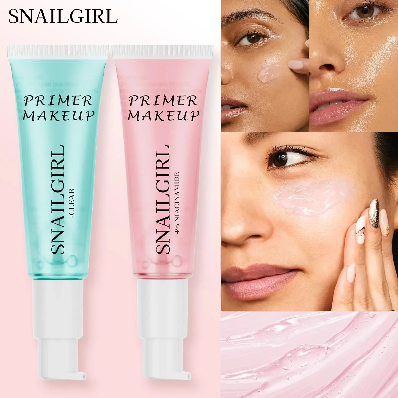 Primer Face Makeup, Power Long Lasting Hydrating Smoothing Gel-Based Face Primer Gripping Makeup trucco idratante isolato