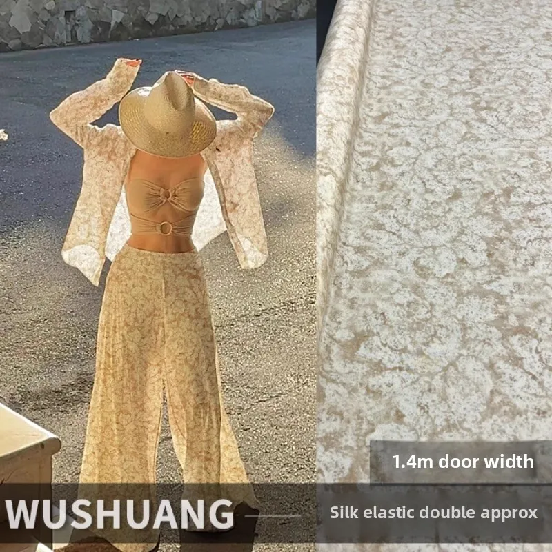 

Эластичная крепдешинская ткань из натурального шелка шелковицы для рубашек, платьев, модной одежды, швейный материал «сделай сам», ткань для двора