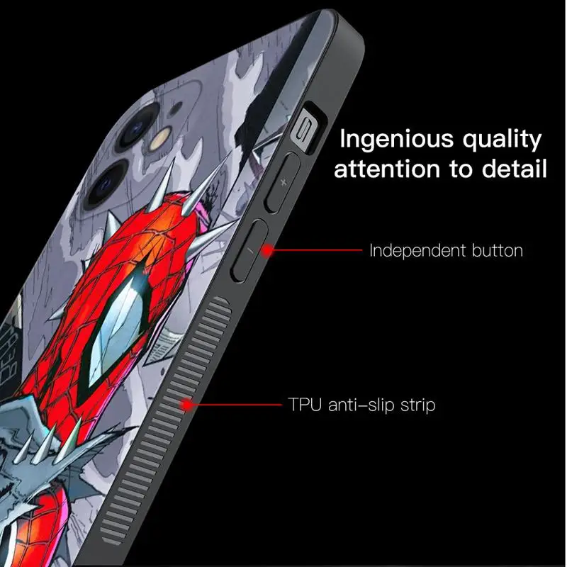 Marvel Spider Punk Hobie Brown Phone Case For Apple iPhone 15 11 14 13 12 Pro Max 13 12 Mini XS Max XR X 7 8 Plus Silicone Shell