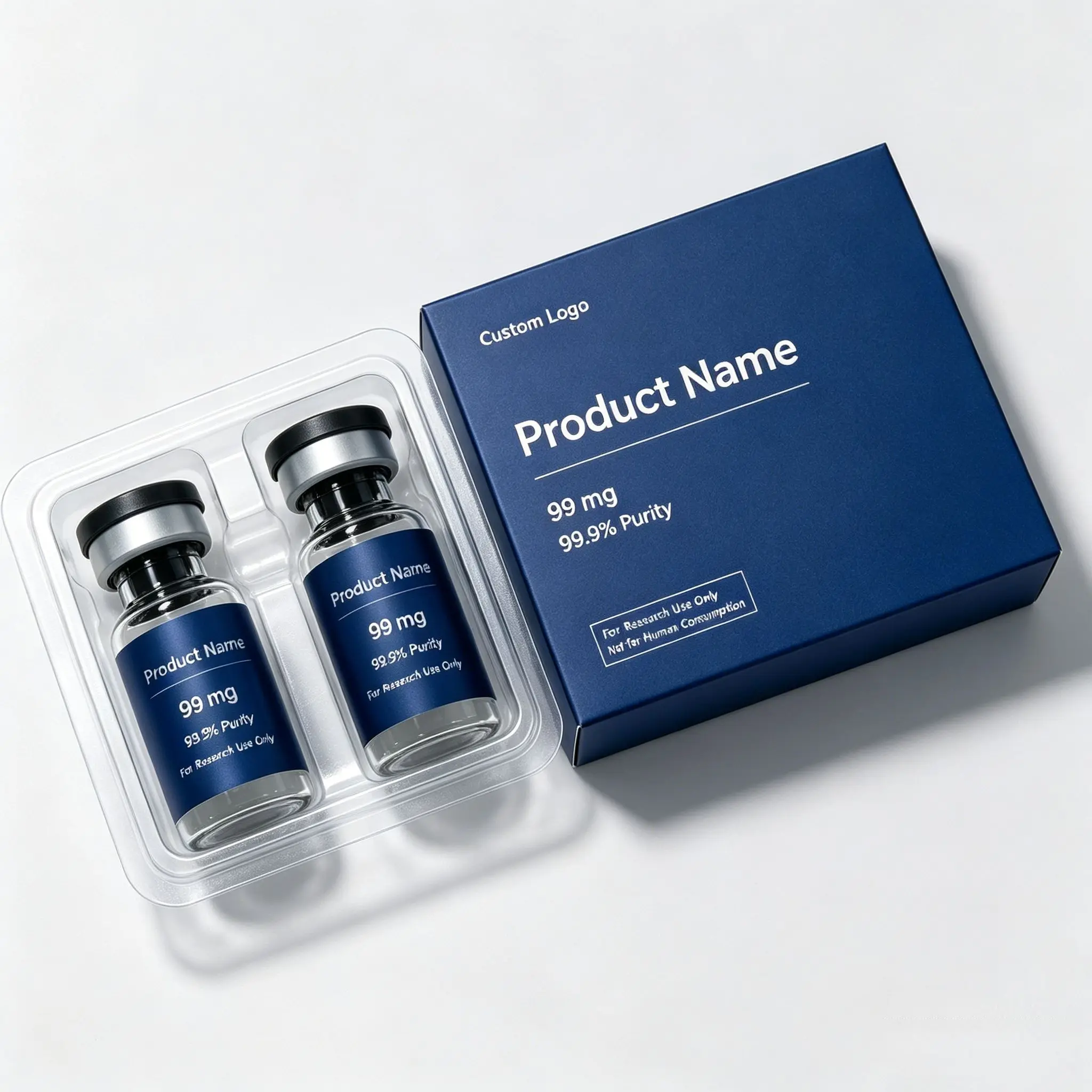 Custom Packaging Boxes with Non-toxic Vinyl Stickers,Commercial Labels for Multi-size Peptide Care Bottles - Detail 1