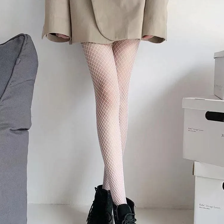 Women Sexy Pantyhose Mesh Fishnet Nylon Tights Long Body Stocking BlackWhite Fishnet Stockings Fishnet High Waist Hosiery Summer