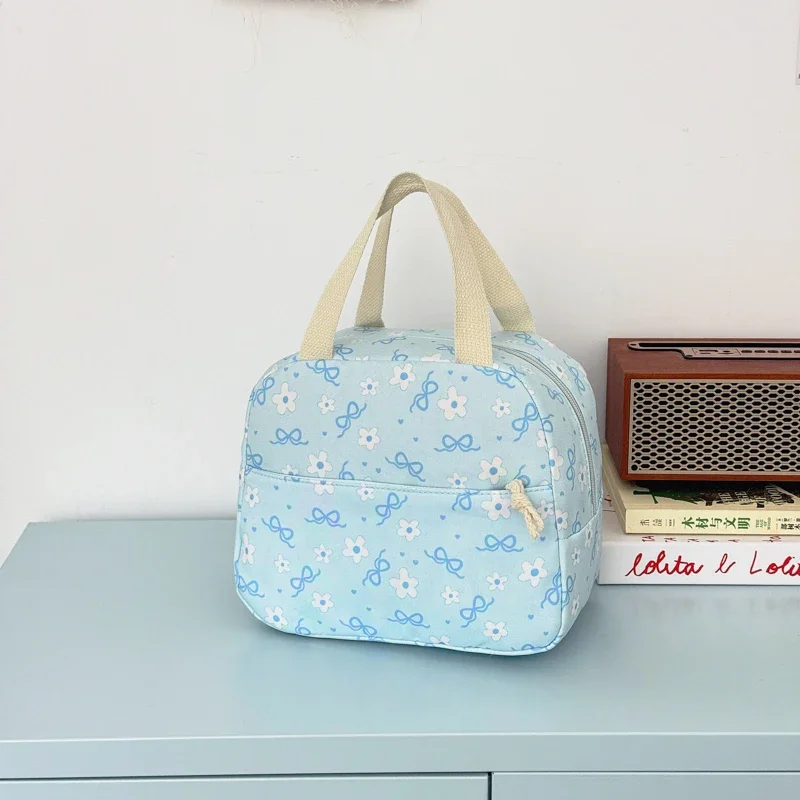 Hochwertiges, ästhetisches Rucksack-Set mit Blumenmuster, dreiteilig, aus leichtem Nylon, großes Fassungsvermögen, Mädchenrucksack, Campus-Studentenrucksack – Detail 26