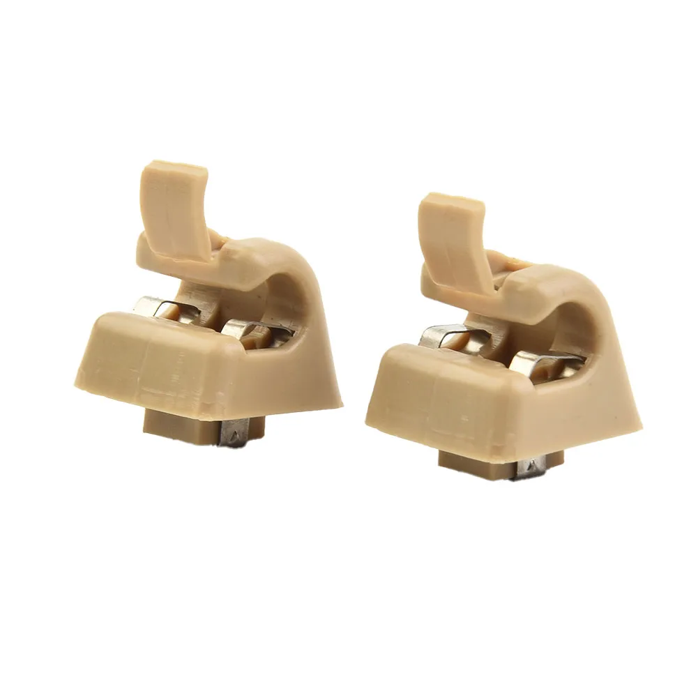 

2Pcs Beige Sun Visor Clips Holders Sun Visor Buckle Beautiful Appearance, Simple Operation, Suitable For A Variety Of Models