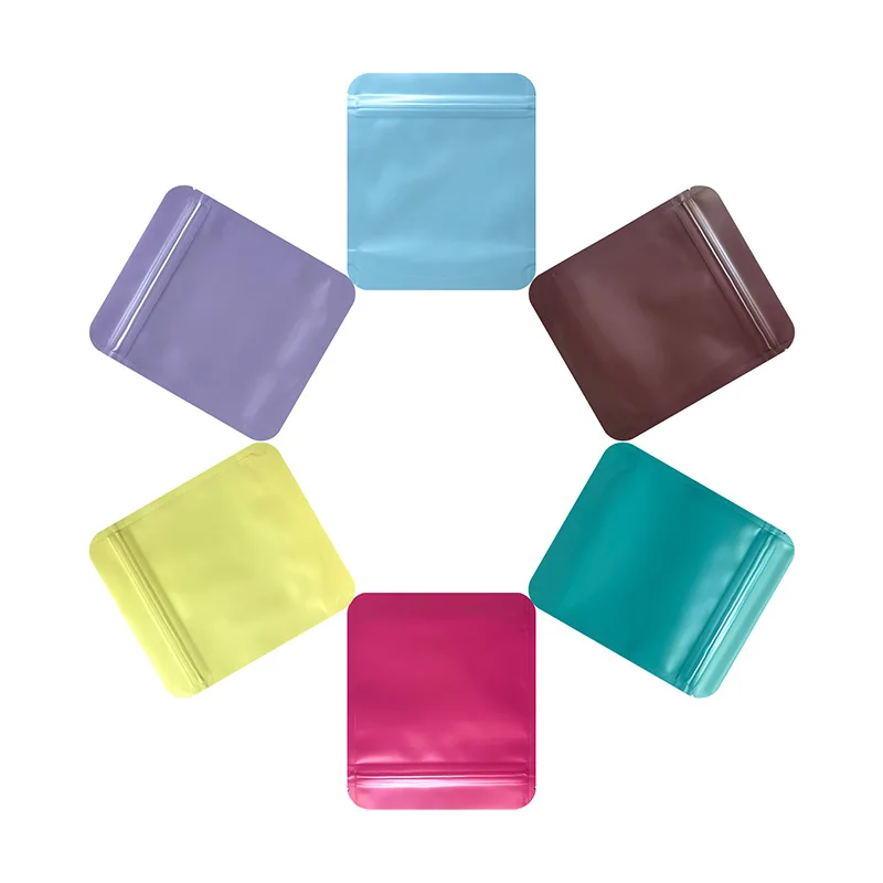 Matte Mylar Bags Smell Proof Pouch Soft Touch Empty Zip Lock Package Die Cut Storage Packaging Case for Food Dry Herb Coffee