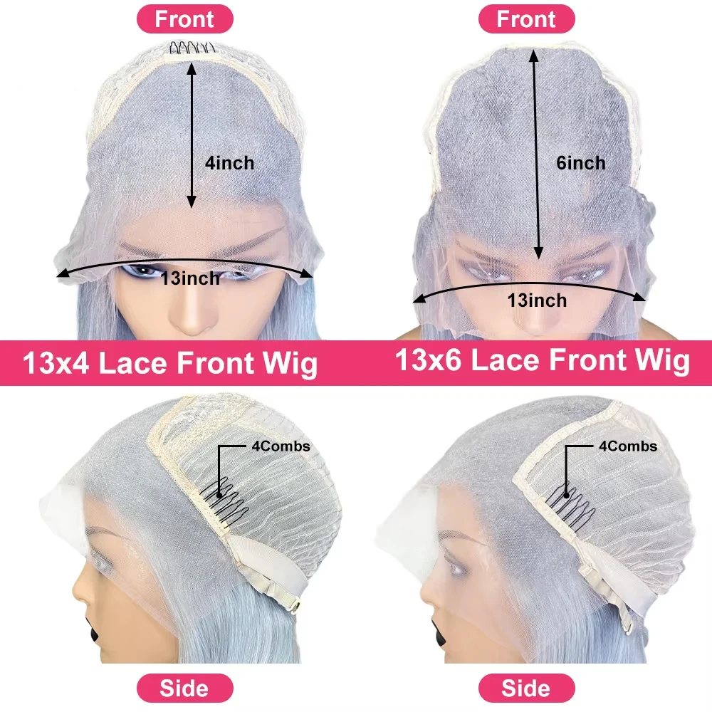 100 % HD 13x4 Echthaar-Vollspitze-Frontal-Perücken, natürliche Wellen-Echthaar-Perücke, lose tiefe Welle, HD-Spitze-Perücke für Frauen, 200 % Dichte