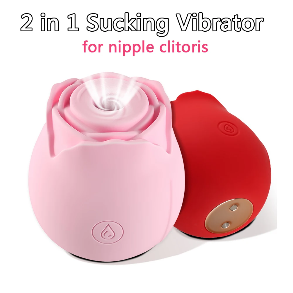 قوية مص الورد هزاز مصاصة البظر للإناث البظر عن طريق الفم محفز الحلمة G-بقعة النساء معدات الاستمتاع واللعب الجنسي الكبار