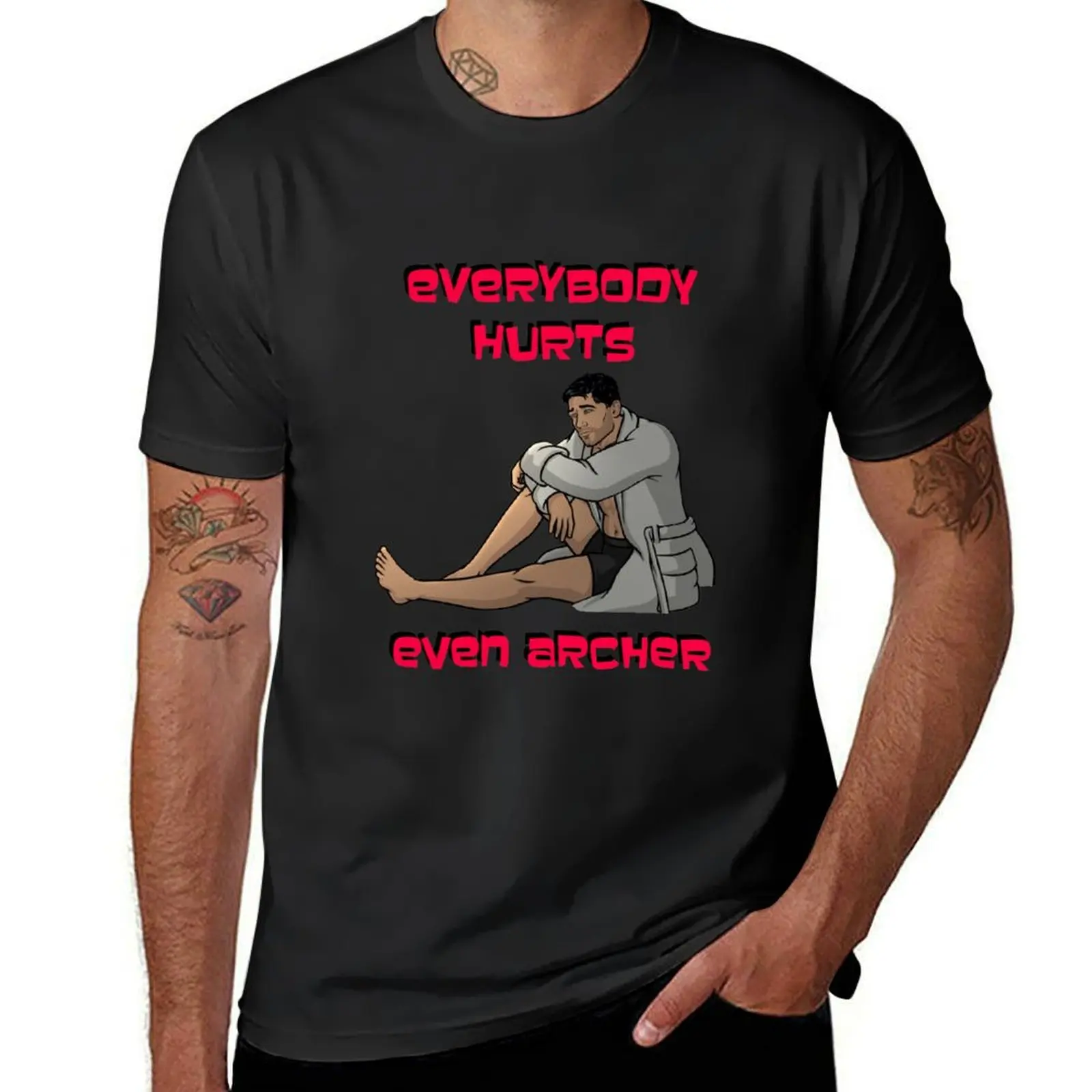 Archer Crying Archer Devastated Archer Season 10 T-Shirt heavyweights summer tops Aesthetic clothing plain t shirts men