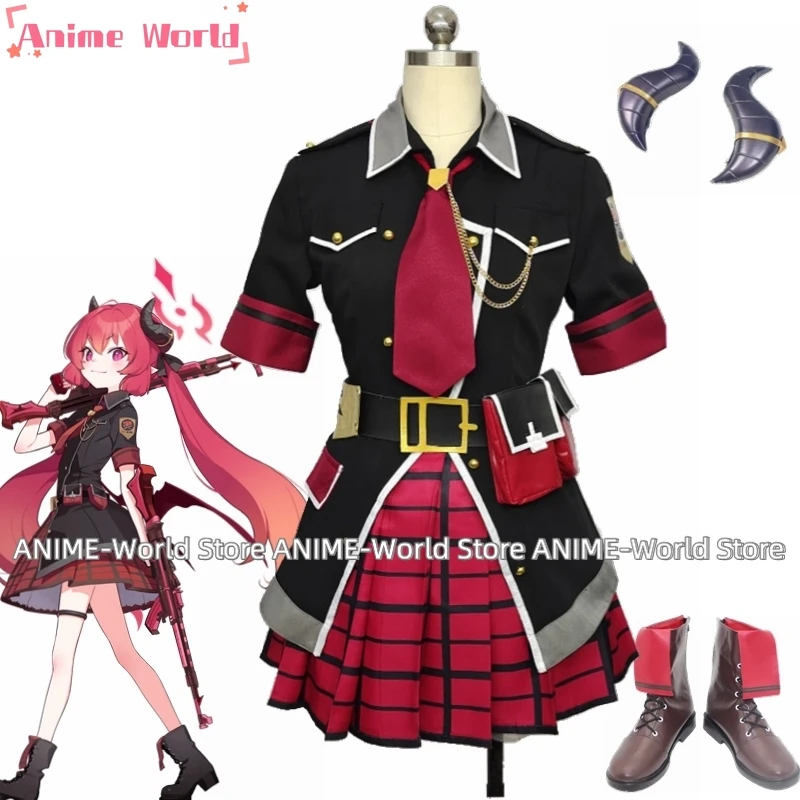 

Blue Archive Akashi Junko Game Suit Lovely Uniform Cosplay Costume Halloween Carnival Party Role Play Outfit Any Size Headwear