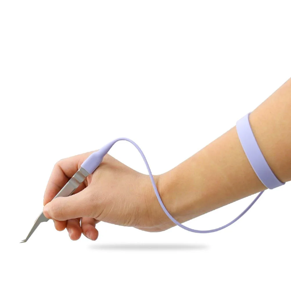 Lash Tweezer Silicone Wristband Eyelash Extension Tool Durable Lightweight Holder Stretchable Design For Makeup Applicator