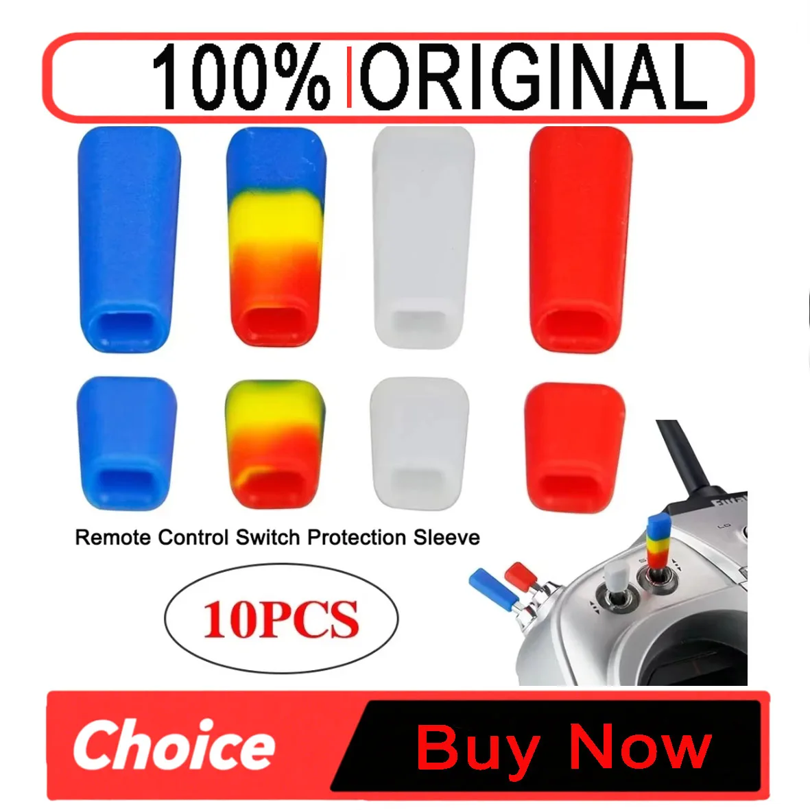 10PCS LDARC Non-Slip Remote Control Switch Protection Sleeve Silicone Cover Flysky JR FUTABA Frsky RadioLink RC FPV Transmitter