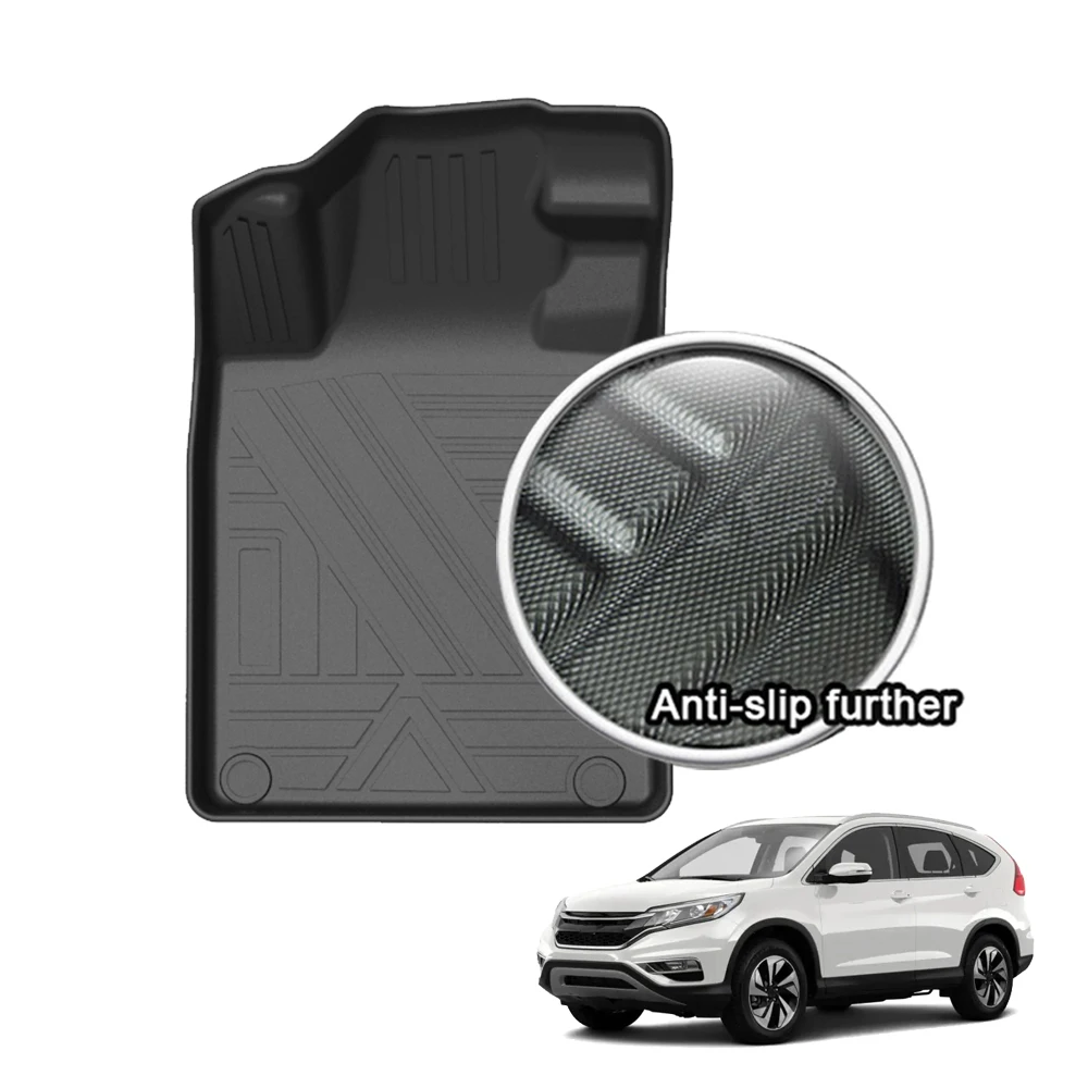 TPE Car Floor Mats for Honda CR-V 2012 2013 2014 2015 2016 Waterproof Protective Rubber Car Pad Liner Auto Interior Accessories