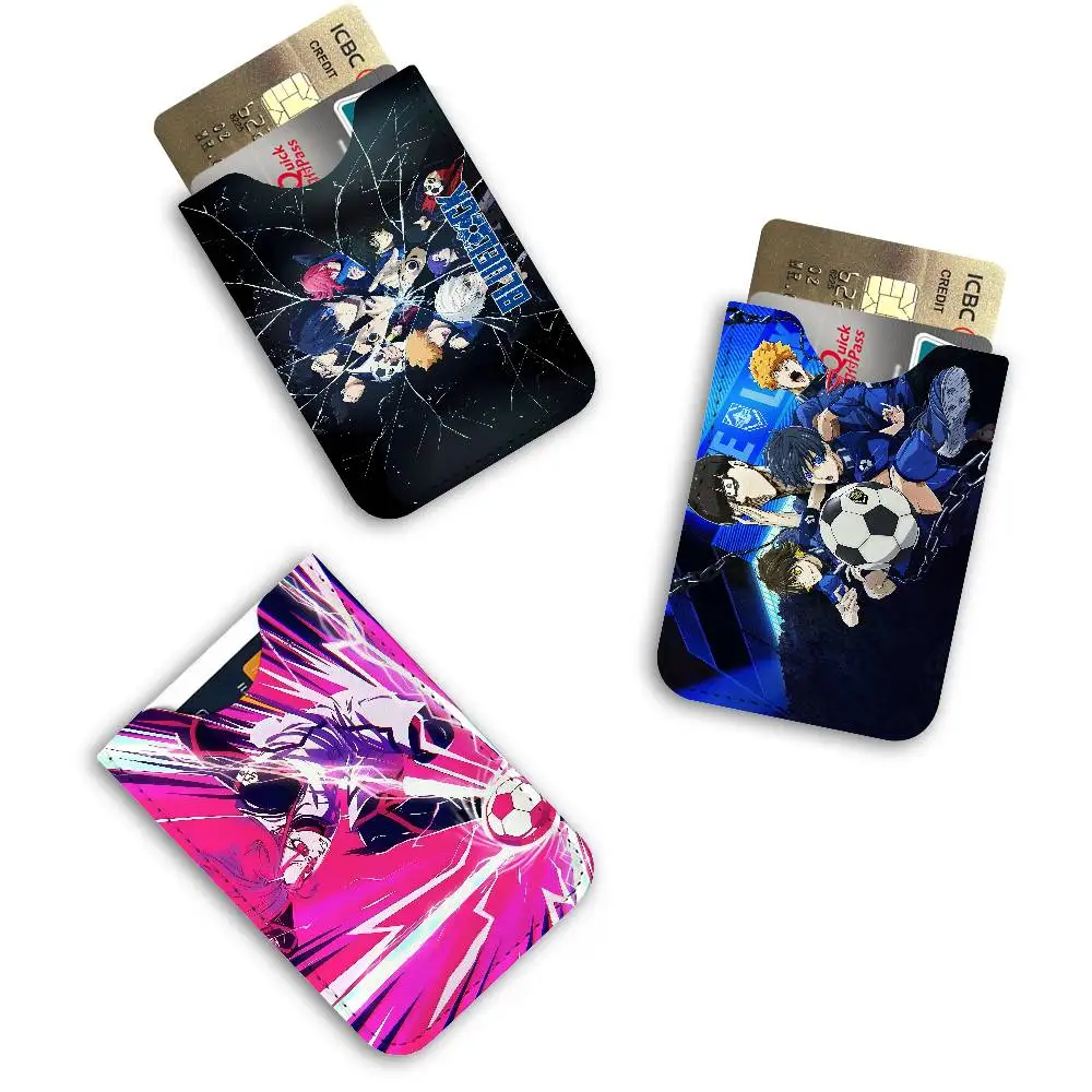 Japan Manga Blue Lock Men Women Universal PU Leather Business Card Holder ID Credit Card Organizer Pocket Size Card Case