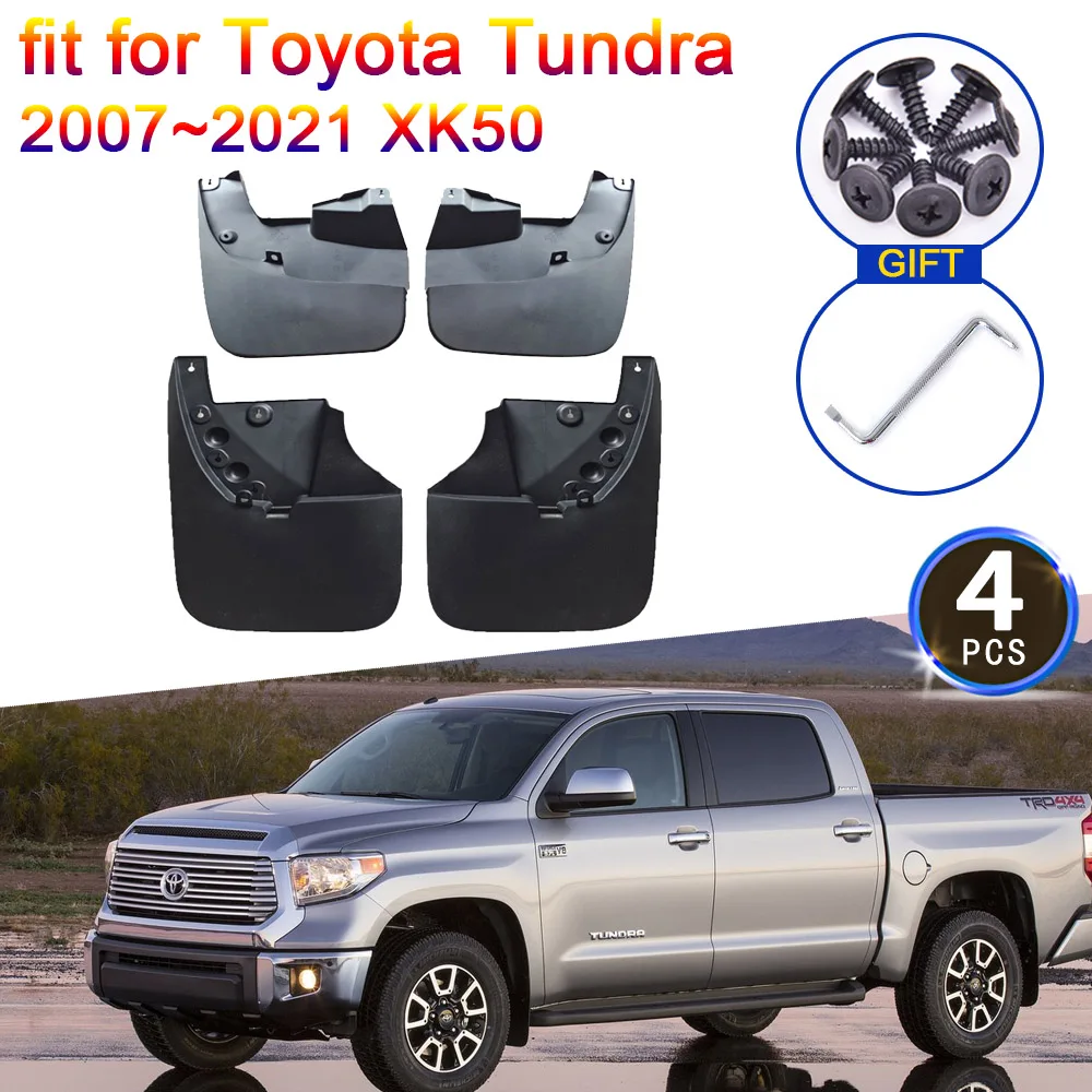 

for Toyota Tundra 2007~2021 XK50 Mudguards Fender Flare Front Rear Wheels Mud Flaps Guard Splash Fenders Car Styling Accessories