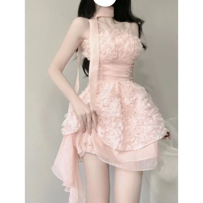 Ele Pure Desire Summer New Faion Strap Dr Street Sle Bodycon Skater Dr per donna Orlo irregolare