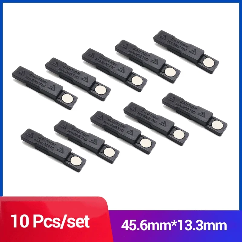 

10 Pcs Neodymium Magnet Metal Magnetic Name ID Strong powerful Tag Badge Fastener Holder Card Tag Magnets Buckles 45.6*13.3mm