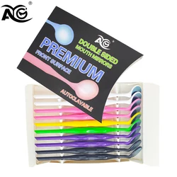AG 10pcs/Box Dental Double Sided Mouth Mirrors Autoclavable Surface Exam Reflectors With Handle Oral Tooth Whitening