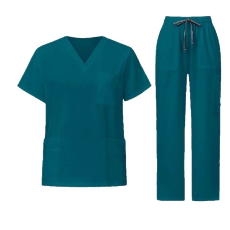 Confortável e respirável multi-cor oito cores vestidos de lavagem à mão vestidos cirúrgicos médico dental conjunto de macacão de secagem rápida