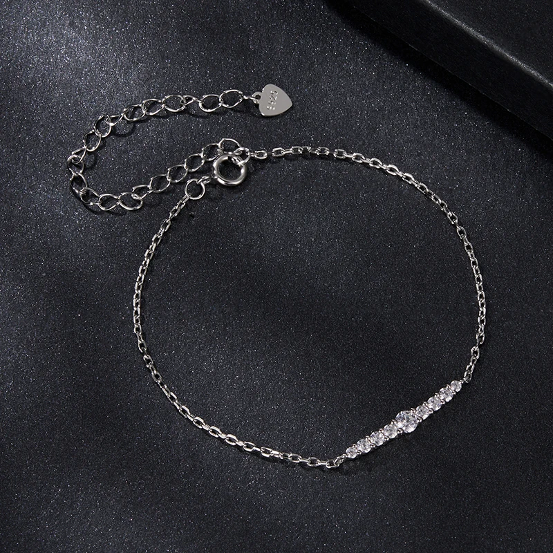 

Браслет Bamoer U Moissanite из стерлингового серебра 925 пробы, уникальный дизайн с муассанитом, сертифицированный браслет для женщин, изысканные ювелирные изделия VVS1